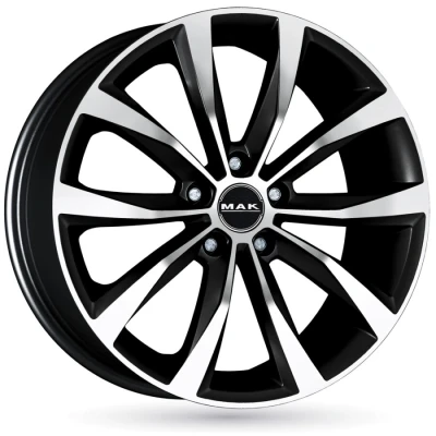 Imagem de Jante de alumínio mak wolf 7.5x18 5x114.3 et48 preto brilhante