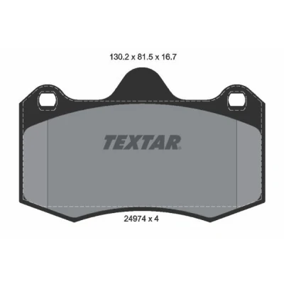 Imagem de TEXTAR 2497401 Jogo de pastilhas para travão disco não preparado indicador aviso desgaste SEAT: Ibiza 3, 4 Sportcoupe,