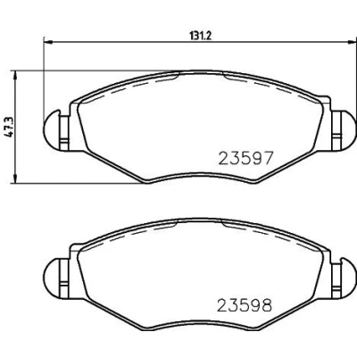 Imagem de HELLA 8DB 355 009 411 Jogo de pastilhas para travão disco PEUGEOT: 206 Hatchback, Van, SW, CITROËN: Xsara Van / Hatchback