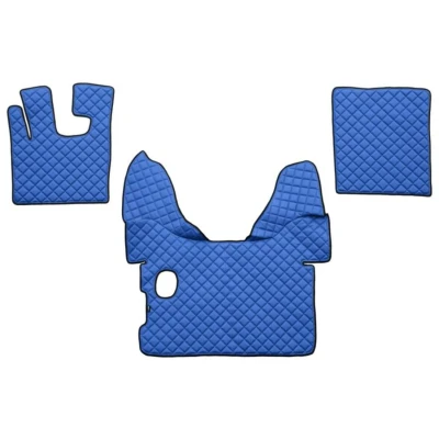 Imagem de F CORE FL01 BLUE Conjunto de tapete chão Couro artificial à frente 3 Azul