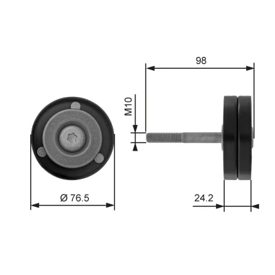 Imagem de GATES T36232 Polia de Desvio BOOST DN CVT Belt VOLKSWAGEN: Polo IV Hatchback, V SEAT: Ibiza 3, 4, SKODA: Fabia 2