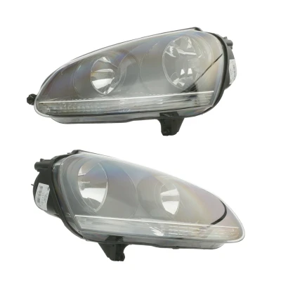 Imagem de HELLA 1EG 247 007 871 Jogo de faróis principais com lâmpadas incnadescência, motor regulação do alcance dos VOLKSWAGEN: Golf 5 endado