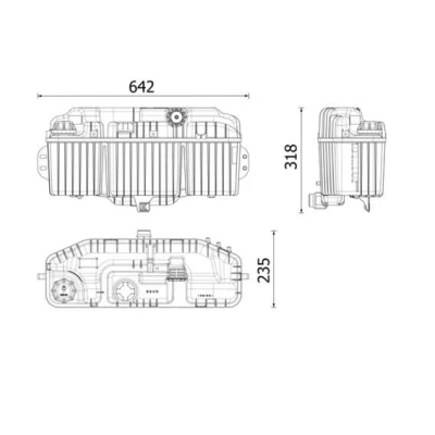 Imagem de MAHLE ORIGINAL CRT 265 000P Depósito de Compensação Refrigerante com tampa, sensor