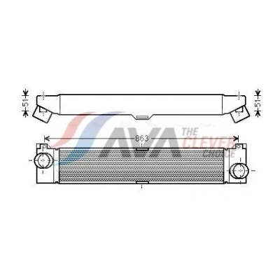 Imagem de PRASCO FTA4360 Intercooler CITROËN: Jumper II Van, PEUGEOT: Boxer Camião de plataforma/Chassis