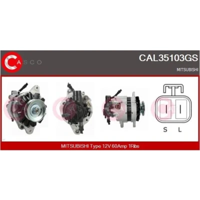 Imagem de CASCO CAL15244AS Alternador 12V 90A RENAULT: CLIO 1, Rapid Van, 19 I Hatchback