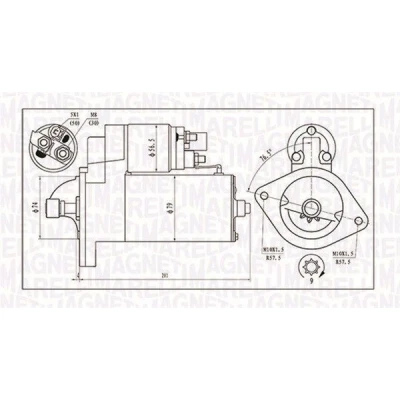 Imagem de MAGNETI MARELLI 063721135010 Motor de arranque 12 2 9 TOYOTA: Corolla Verso, IX Station Wagon, Avensis II Wagon