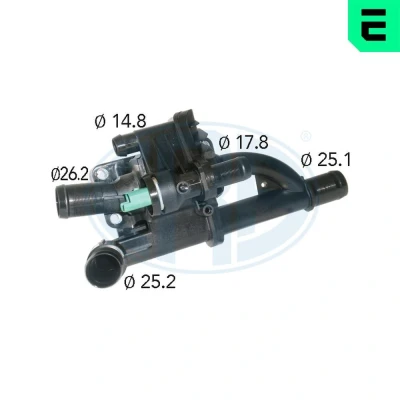 Imagem de ERA 350402A Termóstato, líquido de refrigeração 83 com junta sensor Plástico caixa PEUGEOT: 307 Carrinha, Hatchback, 407 SW