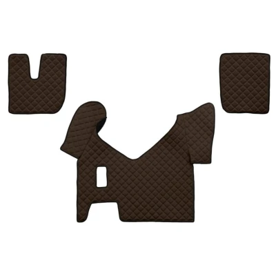 Imagem de F CORE FL28 BROWN Conjunto de tapete chão Couro artificial à frente 3 castanho