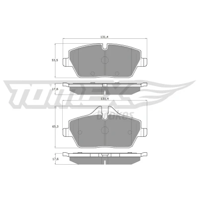 Imagem de TOMEX brakes TX 14 33 Jogo de pastilhas para travão disco Eixo dianteiro preparado indicador aviso desgaste BMW: 1 Hatchback, Coupe