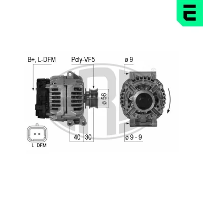 Imagem de ERA 210001A Alternador 14V 90A RENAULT: CLIO 2, Kangoo I Express, Scénic 1