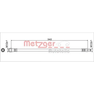 Imagem de METZGER 4111787 Mangueira de Travão Eixo dianteiro, lado esquerdo, direito 342 MERCEDES BENZ: SL Cabrio