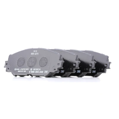 Imagem de BOSCH 0 986 494 240 Jogo de pastilhas para travão disco Baixo teor metálico TOYOTA: Auris Hatchback, Corolla X Sedan, RAV4 III SUV