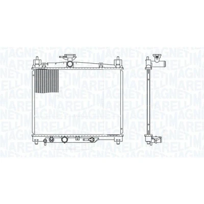 Imagem de MAGNETI MARELLI 350213176300 Radiador, arrefecimento do motor 350 478 16 Aletas de refrigeração soldadas TOYOTA: Yaris I Hatchback