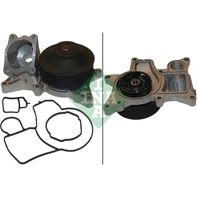 Imagem de INA 538 0185 10 Bomba de água para accionamento da correia trapezoidal estriada BMW: 5 Touring, X5, GT