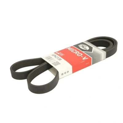 Imagem de GATES 6PK2138 Correia trapezoidal estriada 2138 6 Poliéster, EPDM (borracha de etileno propileno dieno) FleetRunner Micro V