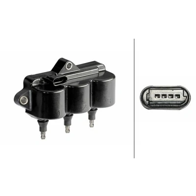 Imagem de HELLA 5DA 358 168 661 Bobina de ignição 4 12 CHEVROLET: Matiz, DAEWOO: Matiz I Hatchback