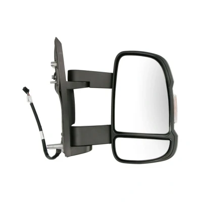 Imagem de espelho retrovisor Spj E 2348 à direita granulado branco elétrico convexo, aquecível, braço do de tamanho médio para veículo com volante esq