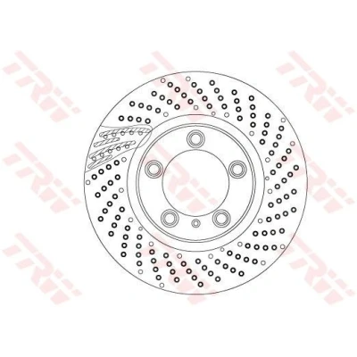 Imagem de TRW DF6541S Disco de travão 330 28 5 130 perfurado/ventilado pintado alto carbono PORSCHE: 911 Coupe, Cabrio