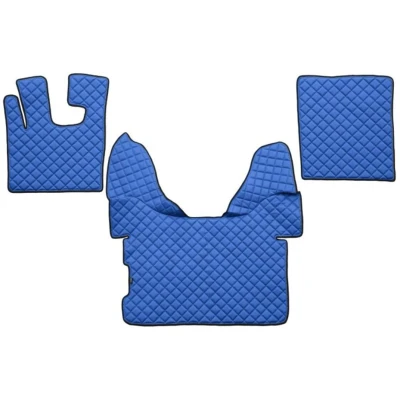 Imagem de F CORE Eco Leather Q FL09 BLUE Conjunto de tapete chão Couro artificial 3 Azul