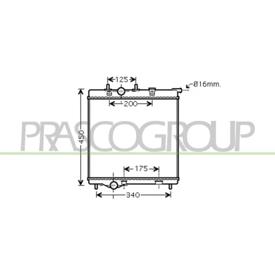 Imagem de PRASCO CI325R003 Radiador, arrefecimento do motor Alumínio 380mm 398mm 23mm Aletas de refrigeração unidas mecanicamente PEUGEOT: 208 I Hatchback