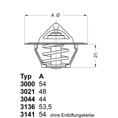 Imagem de WAHLER 3136.88D50 Termóstato, líquido de refrigeração 88 com junta CITROËN: Saxo Hatchback, Berlingo / First I Van, Jumper Van
