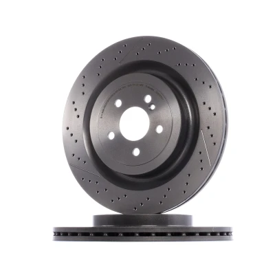 Imagem de BREMBO COATED DISC LINE 09.B879.11 Disco de travão 360 26 5 interior ventilado, ranhurado/perfurado revestido alto carbono com parafusos