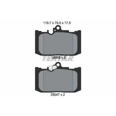 Imagem de TEXTAR 2496501 Jogo de pastilhas para travão disco com avisador sonoro desgaste LEXUS: RC, GS III