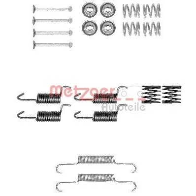 Imagem de METZGER 105 0010 Kit de acessórios, maxilas travão estacionamento SUBARU: Impreza II Sedan