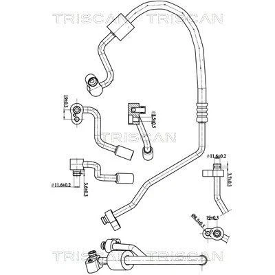 Imagem de TRISCAN 9010 29007 Conduta de alta/baixa pressão, ar condicionado do compressor para o condensador