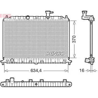 Imagem de DENSO DRM43009 Radiador, arrefecimento do motor 370 658 16