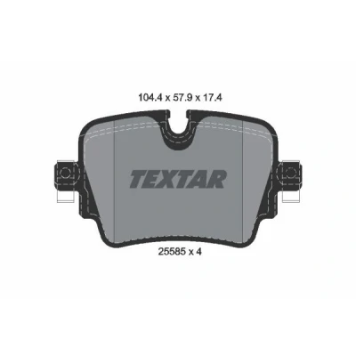Imagem de TEXTAR 2558501 Jogo de pastilhas para travão disco preparado indicador aviso desgaste JAGUAR: XJ Sedan, F Type Coupe