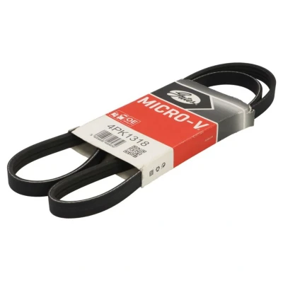 Imagem de GATES 4PK1318 Correia trapezoidal estriada 1318 4 EPDM (borracha de etileno propileno dieno)