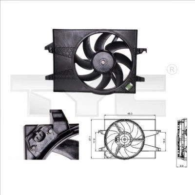 Imagem de TYC 810 0025 Ventilador de Radiador FORD: FIESTA 5