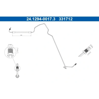Imagem de Tubo flexível de travão ATE 24.1294 0017.3