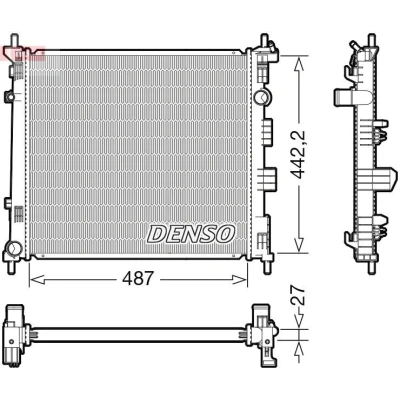 Imagem de DENSO DRM46070 Radiador, arrefecimento do motor 487 464 27 NISSAN: NV200 / Evalia Minibus