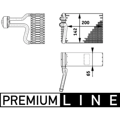 Imagem de MAHLE ORIGINAL AE 66 000P Evaporador traseira sem válvula de expansão