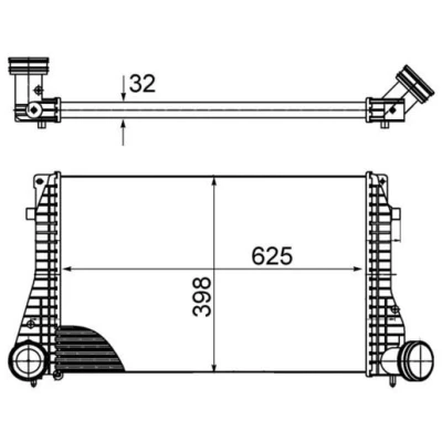 Imagem de MAHLE ORIGINAL CI 482 000S Intercooler VOLKSWAGEN: Golf 4, Bora Sedan, 4 Variant, SEAT: Leon I Hatchback