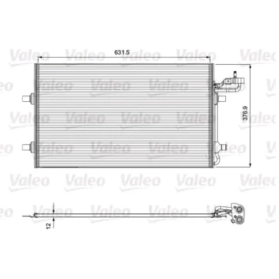 Imagem de VALEO 814323 Condensador sem secador Alumínio 377 R 134a VOLVO: C30, S40 II, V50