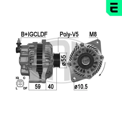 Imagem de ERA 209500A Alternador 14V 80A SUZUKI: Grand Vitara 2 SUV