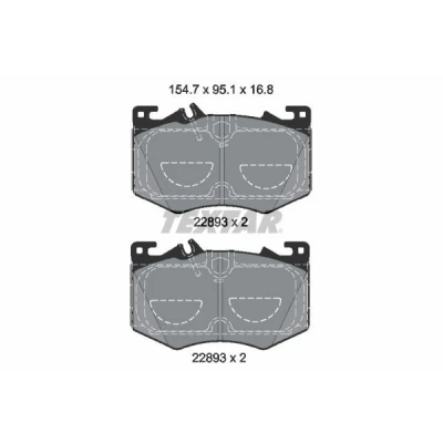 Imagem de TEXTAR 2289301 Jogo de pastilhas para travão disco preparado indicador aviso desgaste MERCEDES BENZ: Classe A, A Sedan, GLB