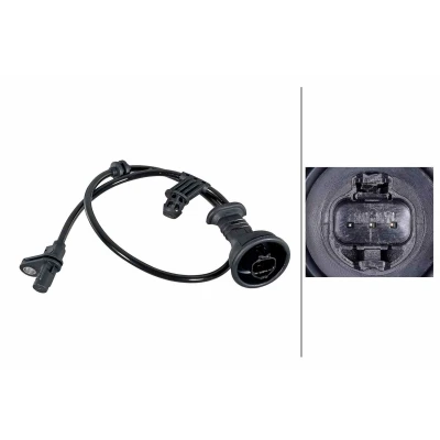 Imagem de HELLA 6PU 358 252 041 Sensor de ABS com ganchos fixação no cabo Hall 2pólos 535mm MERCEDES BENZ: Classe A