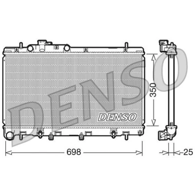 Imagem de DENSO DRM36011 Radiador, arrefecimento do motor Alumínio 350 698 25