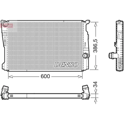 Imagem de DENSO DRM05122 Radiador, arrefecimento do motor 600 409 34 BMW: X3