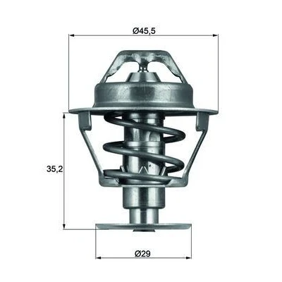 Imagem de MAHLE ORIGINAL TX 81 89D Termóstato, líquido de refrigeração 89 45,5 com junta CITROËN: Saxo Hatchback, Xsara Carrinha, Hatchback