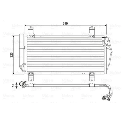 Imagem de VALEO 814456 Condensador com secador Alumínio 325 MAZDA: 6 Sedan, Carrinha