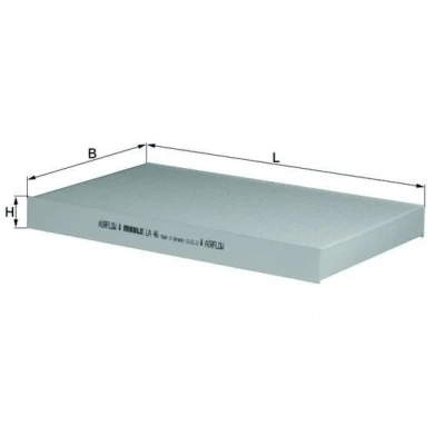 Imagem de MAHLE ORIGINAL LA 46 Filtro, ar do habitáculo Filtro de partículas 306,0, 310mm 192, 193mm 30,0, 29,0mm AUDI: A6 C4 Sedan, C5 Avant, Sedan