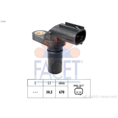 Imagem de FACET 9.0522 Sensor da velocidade de rotação, cx. vel. automática Made in Italy OE Equivalent