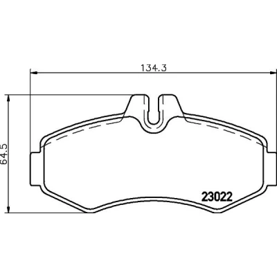 Imagem de HELLA 8DB 355 008 631 Jogo de pastilhas para travão disco preparado indicador aviso desgaste MERCEDES BENZ: Vito Minibus, Van
