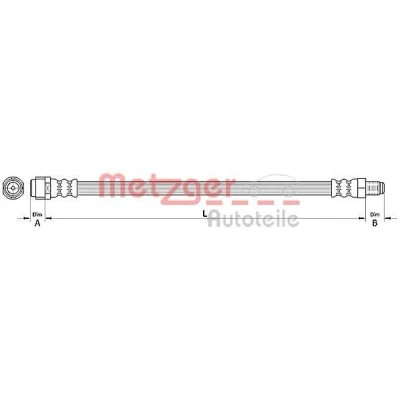 Imagem de METZGER 4110726 Mangueira de Travão 302