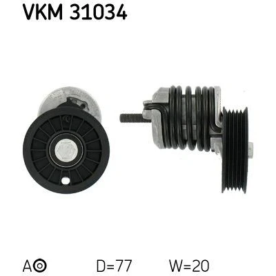 Imagem de SKF VKM 31034 Polia Tensora com material de fixação AUDI: A6 C5 Sedan, A4 B5 Avant, VOLKSWAGEN: Passat Variant, Sedan